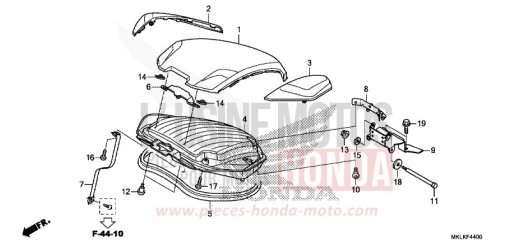 COUVERCLE BAGAGES NC750SAK de 2019